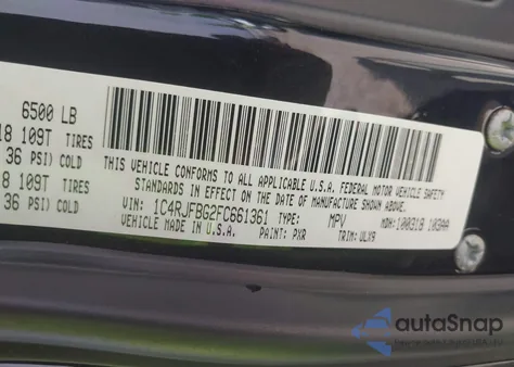 2015 Jeep Grand Cherokee Limited z USA, uszkodzony, nr VIN 1C4RJFBG2FC661361